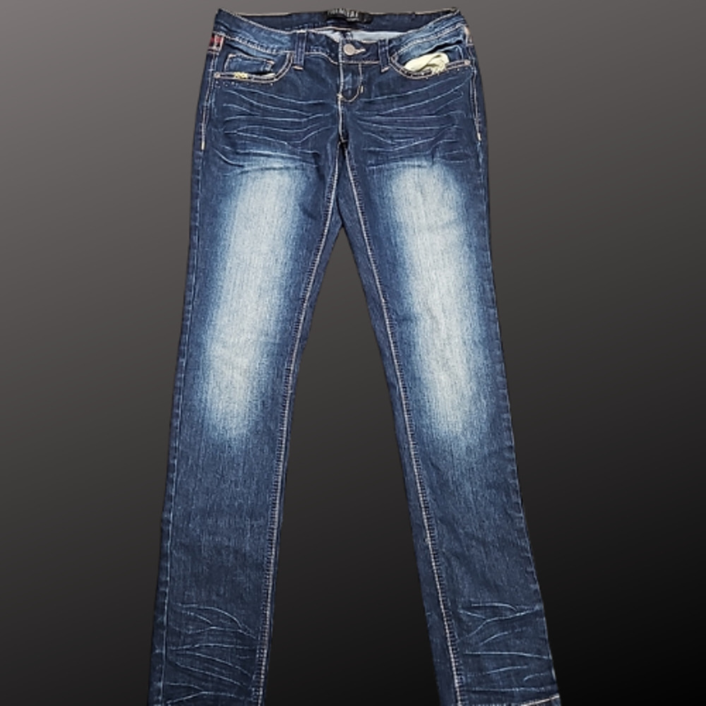 Premier Rue 21 Skinny Jeans Flannel and Bling size 5/6 R Pre-Loved
